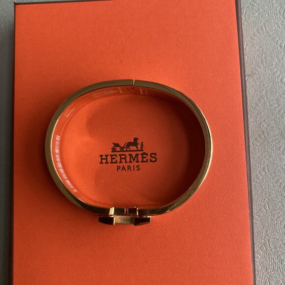 clic clac H bracelet Gold Black Small - Picture 2 of 8